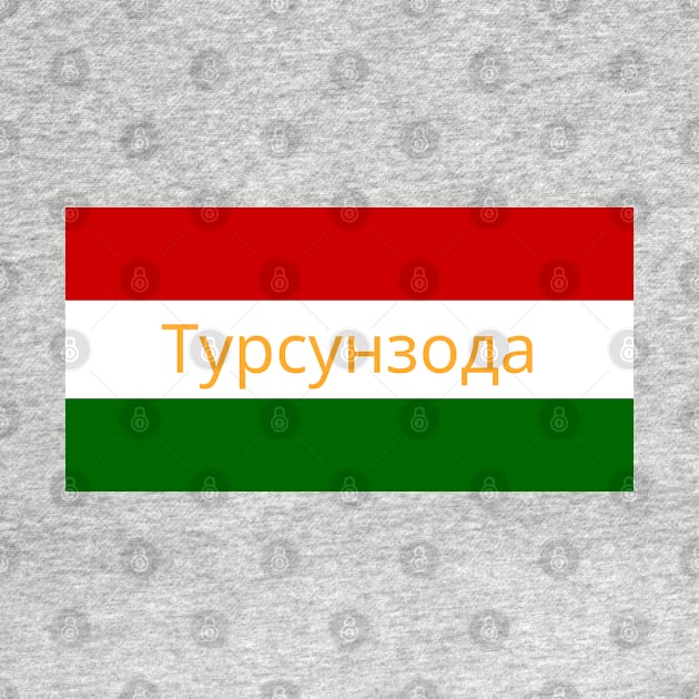 Tursunzoda City in Tajikistan Flag Colors by aybe7elf